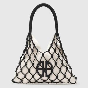 Petit Design AB même GAIA blanc tissé corde détail toile sac femmes sac Net rouge décontracté épaule sac à main 231009