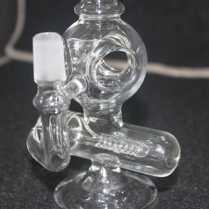 Bong de vidrio de calavera de diseño pequeño, negro y transparente, 8 