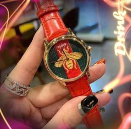 Reloj de cuarzo esqueleto de abeja con esfera pequeña, 34mm, negocios, Suiza, gama alta, lujo, cuero genuino, mujeres, elegantes explosiones anuales, relojes de pulsera, regalos montre de luxe