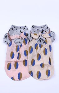 Petit chien chat tshirt étoiles de conception chemises de chien springsummer vêtements 5 tailles 2 couleurs8130084