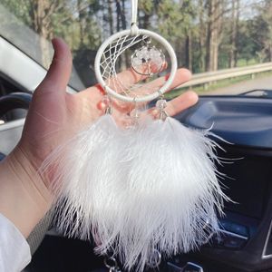 Petit attrape-rêves en plumes, pendentifs suspendus pour voiture, décorations de fête, who222q