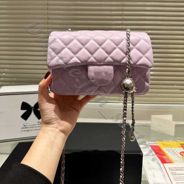 Small Factory Retail 90% parfum Luxury Sac en gros de Chaîne High Shop Sense 2024 Lingge New Womens Chain Temperament Single épaule MSENDER PURPLE SERRUEQ83U