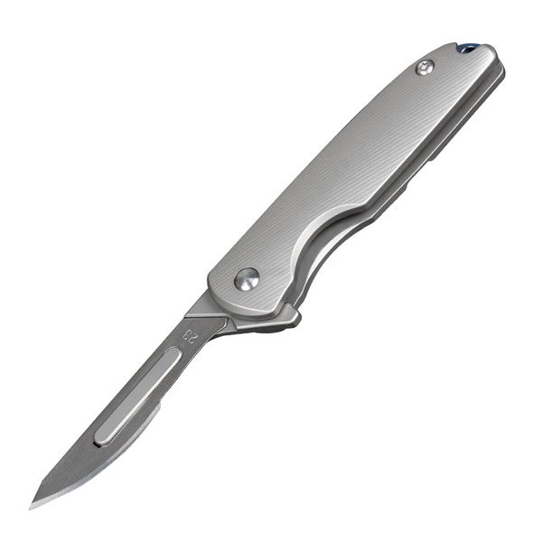 Coltello pieghevole tascabile piccolo Flipper 21H Lama in acciaio TC4 Manico in lega di titanio Coltello da intaglio Coltelli portachiavi EDC