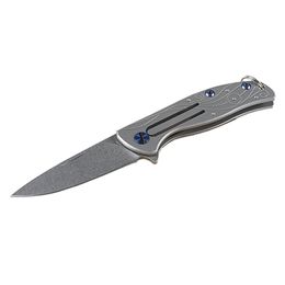 Pequeño cuchillo plegable llavero cuchillo D2 hoja de lavado de piedra TC4 mango de titanio H5377