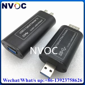 Kleine vorm USB3.0 Optische vezelverlenger Transceiver, 1Port Mini USB3.0 tot SM Duplex LC Optic Fiber Cable Converter voor verkeer