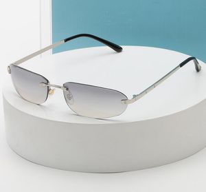 Lunettes de soleil à petit cadre superclear hommes / femmes lunettes de soleil sans monture cercle style lunettes en métal luxe Shades Eyewear mix couleurs haute qualité