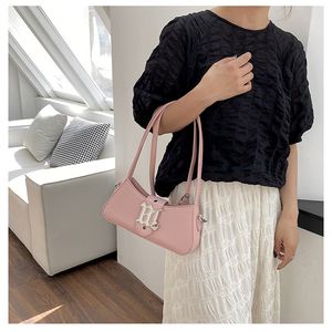 Kleine Franse minimalistische damestas nieuwe modieuze en trendy super hete enkele schoudertas, effen kleur veelzijdige crossbody onderarmtas damesportemonnee