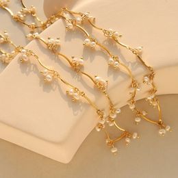 Petit collier pendentif frais français, perle douce, chaîne en acier inoxydable, accessoires de bijoux à la mode, vente en gros, 240311