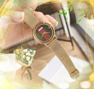 Petit cadran en forme de G montre pour femme affaires loisirs étanche mouvement à quartz horloge militaire en acier inoxydable maille Relogio Feminino mignon Bracelet montre-bracelet