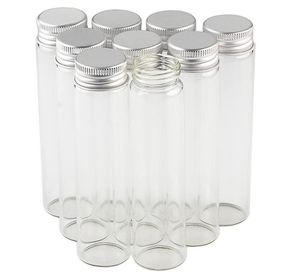 Petite bouteille en verre avec couvercles à vis en aluminium Couvercle à vis Mini flacons Bouchons en métal Top Exemples de bouteilles de message