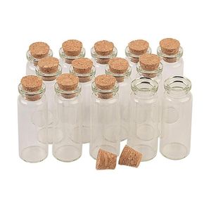 Kleine Glazen Ambachten Flessen Met Kurken Mini Parfum Flessen 100st 22*55*125mm 12ml Npfbq