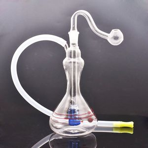 Small Glass Burner Bong Bong Hookah Water Pipes avec Birdcage MARTIX Perc épais Pyrex Clean Clear Recycler DAB RIGNE Ashcatcher Bongs avec tuyau de brûleur d'huile en verre mâle