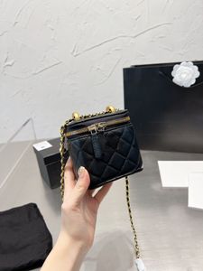 Petit Golden Ball Box Bag 2022 Nouveau style en peau d'agneau noir designer de luxe un sac à bandoulière sac à bandoulière pour femme Sac à main de mode Chaîne carrée
