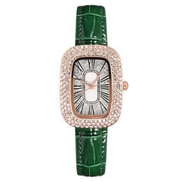 Montre pour femme, petit filet d'œuf de Pigeon vert, rouge, Tiktok Kwai, diffusion en direct, eau, diamant, étoiles, montre pour femme