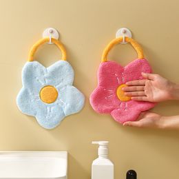 Petite serviette à main avec crochet serviettes de maison colorées créatives pour enfant serviette à séchage rapide serviette en microfibre lingettes réutilisables et lavables