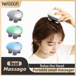 Kleine hoofdmassager Draagbare ontspanning Hoofdmassage Hele lichaam Tweekleurige massager Nekmassage L230523