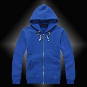 Sudaderas con capucha pequeñas Chaqueta polo de caballo para hombre y sudaderas Suéter de otoño sólido con capucha cremallera deportiva casual Múltiples colores Asiático contáctame para más fotos 9112ESS