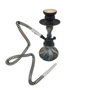 Petit Hookha Bong Shisha Porte-cigarette à tuyau unique Fumer Shisha Filtre à cigarettes Concepteur de plate-forme pétrolière arabe