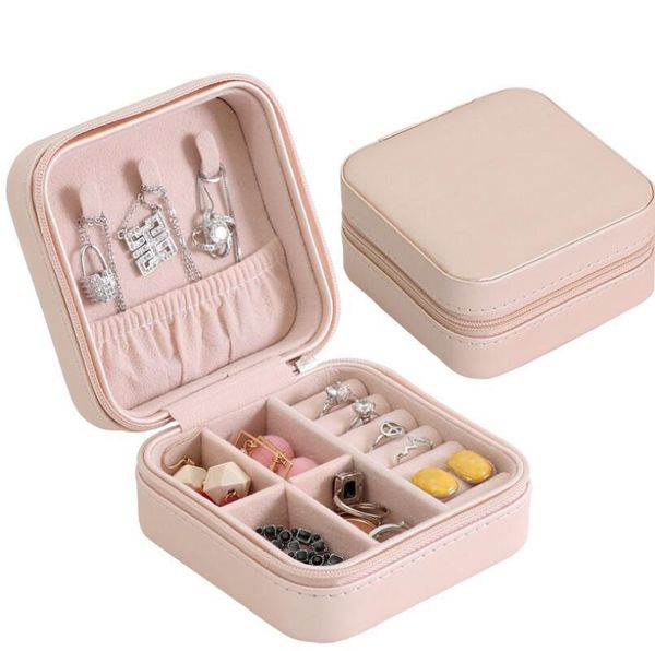 Petite boîte à bijoux Mini étui à bijoux de voyage Portable boîte à bijoux en faux cuir pour femmes filles livraison gratuite