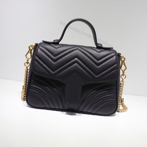 Petit sac fourre-tout de qualité miroir pour femme, sac de soirée à bandoulière avec bouton à rabat carré 498110, sac à dos en cuir matelassé à chevrons souples en forme de V, sac de mode G13