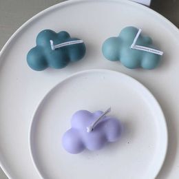 Pequeñas y encantadoras Velas de cera de soja hechas a mano románticas decorativas de cumpleaños perfumadas en forma de nube Velas de decoración del hogar