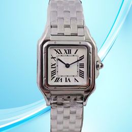 Kleine luxe mode sportstijl dameskwarts Watch Square Silver Gold roestvrijstalen riemkas originele clasp analoge casual saffierglas polshorloge montre