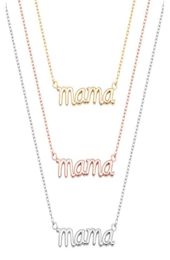 Small Mama Mom Mommy Letters Collier estampillé Mot Striked Love Initial Alphabet Mother Colliers pour Thanksgiving Mother039s Day Gifts3458410