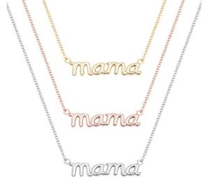 Small Mama Mom Mommy Letters Collier estampillé Mot Initial Love Alphabet Mère Colliers pour Thanksgiving Mother039S Day Gifts6127733