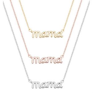 Collar pequeño con letras de mamá, mamá, mamá, palabra estampada, alfabeto de amor inicial, collares para madre para regalos del Día de la madre de Acción de Gracias 2549