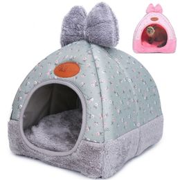 Petit animal de compagnie moyen, lit de chat lits nid chien canapé réchauffement chiens maison chenil d'hiver pour chiot BD0153 201201