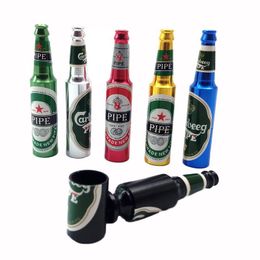 Small Metal Beer Bottle Pipe 67 mm Aluminium Alloy à bière Filtre de bière Pipe de conception créative Pipehookah