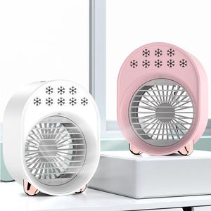 kleine mini airconditioning ventilator USB koude zuivering bevochtiging koeling fans koeler met nacht licht3 kleuren