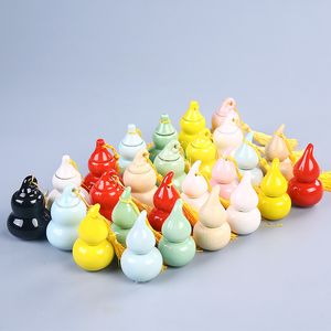 Kleine Mini Teacaddies Ceramic Gourd Jar White Jade Porselein Verzegeld een verscheidenheid aan optionele thuisreizen