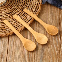 Small Natural Wood Scoop Wooden Stick for Face Cream Mini Bamboo Cosmetic Coffee Spoon