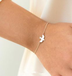 Kleine vredesduif bedelarmband Soar Flying Bird dierenarmband Little llow Baby Vogelarmbanden Abstracte armbanden sieraden8855638