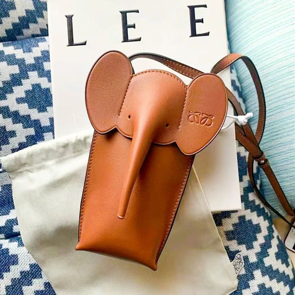 Mode petits sacs à main fille Designer sacs de téléphone éléphant en cuir véritable luxe avec bretelles pochettes sacs à main femmes sac à main hommes fourre-tout porte-monnaie sac à bandoulière