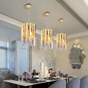 Kleine Ronde Goud K9 Crystal Modern LED Kroonluchter Lampen voor Woonkamer Keuken Eetkamer Slaapkamer Nachtkastje Luxe Binnenverlichting