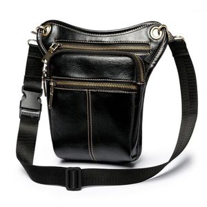 Petits sacs à bandoulières pour hommes Black Brown PU Leader crossbody borne Belt Belt Sling Messenger Sac Fashion Summer Nouveau arrivé 2020 1111350S