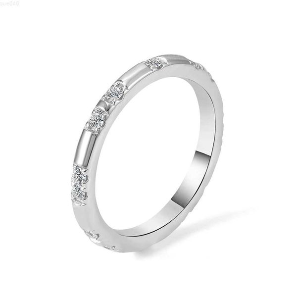 Petite alliance simple éternité Def Vvs Moissanite argent 10k 14k 18k or bague en diamant bague de fabrication à la main