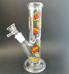 Narguilé en verre peint à la main de petite taille de 8 pouces avec de beaux motifs Oil Dab Rigs Pipes pour fumer