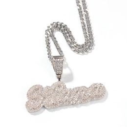 Tamanho pequeno personalizado letras iniciais nome pingente colar duas cores jóias femininas hip hop adorável diy gift2556
