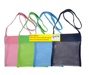 Petite taille enfants garçon fille été plage coquillage coquille sac fourre-tout enfants sacs en maille sac coquille 4 couleurs