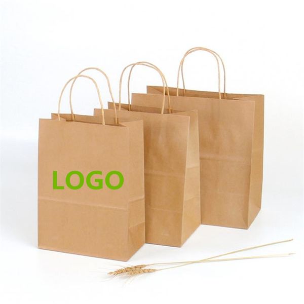 Sac de courses en papier de petite taille, sac cadeau avec poignées, sac d'emballage cadeau de Festival 21x15x8CM, 10 couleurs disponibles, possibilité d'ajouter votre logo