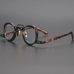 Petites lunettes de lecture Femmes Retro Retro Japonais Acétate Handmade Optical Eyewear Prescription Vintage Hyperopia Glassements Men 240408