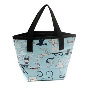 Petits étoiles de mer portables portables Sacs de rangement à déjeuner imperméable Blue Femmes Étudiant Numéros de boîte Thermo Sac Concepteur Bure