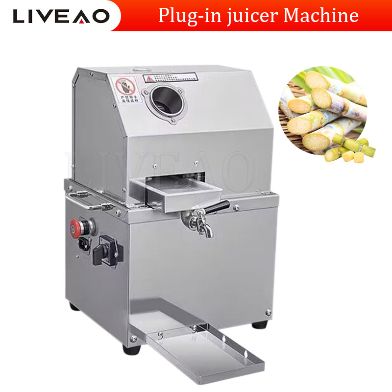 Small Sugarcane Juice Squeezing Machine Stainless Steel Sugar Cane Juicer 300kg/h