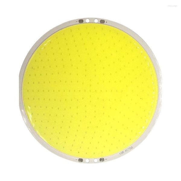 Pequeño sol redondo 12V 50W lámpara LED 6000LM Super brillante COB Panel 108mm cálido frío blanco azul rojo Color bombilla con atenuador