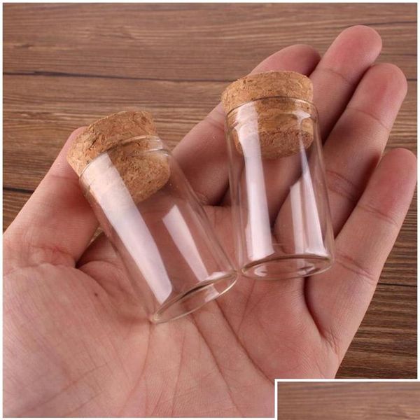 Petit tube à essai avec bouchon en liège bouteilles d'épices en verre conteneur pots flacons bricolage artisanat 50pc jllQoG155P