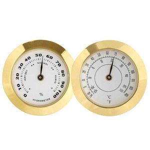 Petit thermomètre hygromètre pour boîtes à cigares Mouvements mécaniques en métal Aucune batterie requise Incrusté Conçu Installation facile