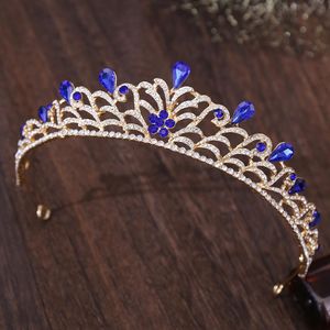 Kleine tiara's en kronen voor bruiloft bruid party crystal bloem diadems strass hoofd ornamenten mode haaraccessoires